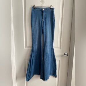 Free People Light Blue Flare Jeans